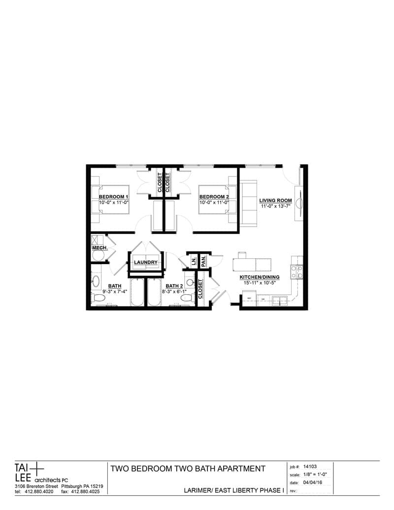 2 Beds floor plan